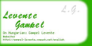 levente gampel business card